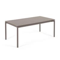Kave Home Uitschuifbare Tuintafel 'Zaltana' 180 - 240 x 100cm, kleur Mat Bruin - thumbnail