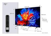 TCL 75P8K 75 inch QLED 4K HDR UHD TV, Smart Google TV (Dolby Vision & Atmos, 144 Hz Motion Clarity Pro, FreeSync, Onkyo 2.1-geluid, spraakbediening, compatibel met Google Assistant, Google Cast) - thumbnail