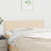 Hoofdborden 2 st 72x5x78/88 cm stof crmekleurig - thumbnail