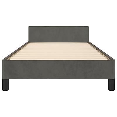 Bedframe zonder matras 90x190 cm fluweel donkergrijs