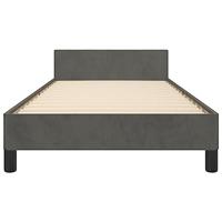 Bedframe zonder matras 90x190 cm fluweel donkergrijs - thumbnail