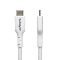 StarTech.com 3m USB-C Laadkabel, Wit, USB 2.0 Type-C Laptop Oplaadkabel, 60W 3A Power Delivery, USB-C Data Kabel, M/M - thumbnail