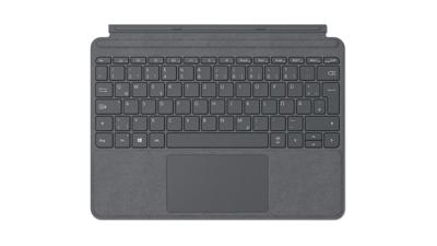 Microsoft Surface Go Type Cover – toetsenbord – met trackpad, versnellingssensor – achtergrondverlichting – Duits – lichte houtskool – commercieel – voor Surface Go, Go 2