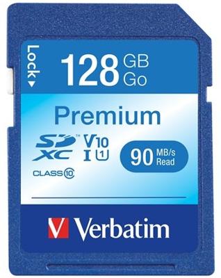 Verbatim Premium SDXC-kaart 128 GB Class 10, UHS-I Verbatim Premium SDXC-kaart 128 GB Class 10, UHS-I