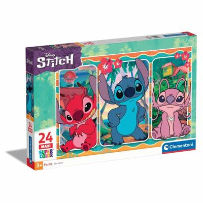 Clementoni legpuzzel super color maxi disney stitch, 24st.
