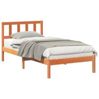 Bedframe met hoofdeinde Wasbruin 80 x 200 cm Massief grenenhout - thumbnail