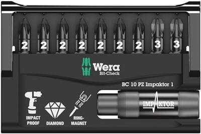 Wera Bit-Check 10 PZ Impaktor 1, 10 -delig - 1 stuk(s) - 05057684001