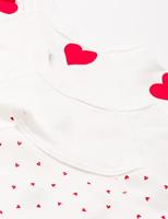 Set van 3 babyrompertjes met lange mouwen in biokatoen PETIT BATEAU wit - thumbnail