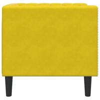 Fauteuil Chesterfield-stijl fluweel geel - thumbnail