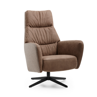 Draaifauteuil E-101 Bruin Stof