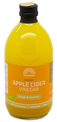 Mattisson Apple cider vinegar ginger&turmeric appelazijn bio 500 Milliliter