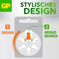 GP Batterij voor hoortoestel ZA13 1.4 V 6 stuk(s) Zink-lucht PR48 - thumbnail