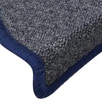 VidaXL Trapmatten 15 st 56x17x3 cm donkergrijs en blauw - thumbnail