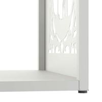 Brandhoutrek 40x40x40 cm koudgewalst staal wit - thumbnail