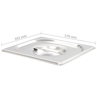 VidaXL Deksels 8 st voor gn 1/6 schalen roestvrij staal