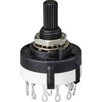 TRU COMPONENTS TC-9415596 SR26A4-2X6-18F20 Draaischakelaar 250 V 150 mA 12 x 30 ° 1 stuk(s) - thumbnail