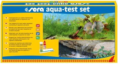 Sera Aqua-Test Set - Uitgebreide Waterkwaliteitsanalyse voor Aquariums (pH, KH, GH, NO2)