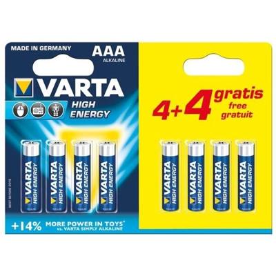 Varta AAA-Batterijen 8 stuks - thumbnail