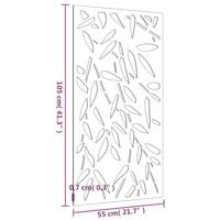 Wanddecoratie tuin bamboebladontwerp 105x55 cm cortenstaal - thumbnail