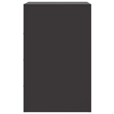 Nachtkastjes 2 st 34,5x39x62 cm staal zwart