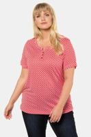 Ulla Popken Shirt, classic, grafisch dessin, elastische zoom, korte mouwen - Grote Maten - thumbnail
