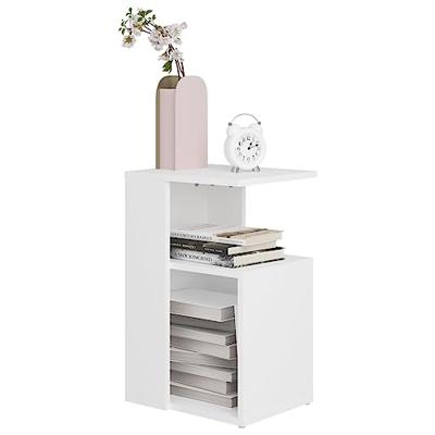 VidaXL Bijzettafel 36x30x56 cm bewerkt hout wit VidaXL Bijzettafel 36x30x56 cm bewerkt hout wit