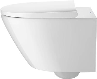 Toilet Duravit D-Neo HygieneGlaze Wand Rimless Diepspoel 54 cm Durafix Hoogglans Wit - thumbnail