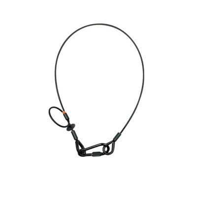 Showtec Saveking 5mm 1m safetykabel met rem 60 kg zwart