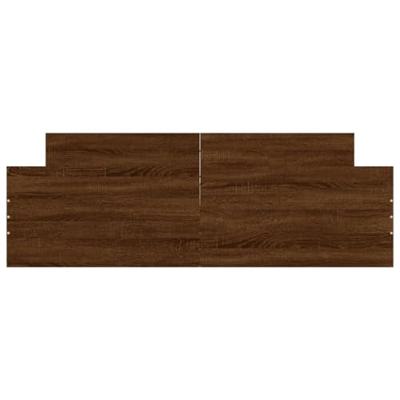 Bedframe hoofd- en voeteneinde bruin eikenkleur 140x200 cm