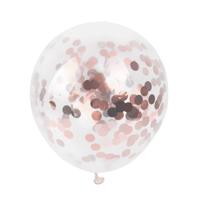 Rosé Confetti Ballonnen (10 stuks / 46 CM) - thumbnail