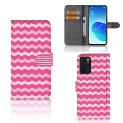 OPPO Reno6 5G | Telefoon Hoesje | Waves Pink OPPO Reno6 5G | Telefoon Hoesje | Waves Pink