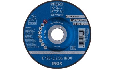 PFERD TOOLS 62212523 E 125-5,2 SG INOX Afbraamschijf gebogen Diameter 125 mm Boordiameter 22.23 mm RVS 10 stuk(s)