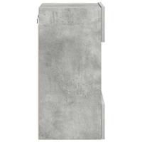 Wandkasten met LED-verlichting voor tv 2 st 40x30x60,5 cm betongrijs - thumbnail