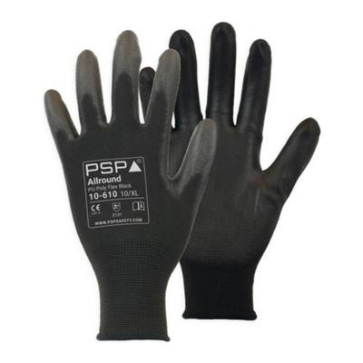 PSP - 10-610 PU Zwart Werkhandschoen 12 Paar Maat 8/M - Per stuk