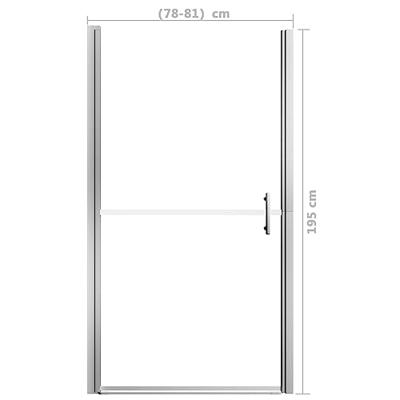 Douchedeur 81x195 cm gehard glas