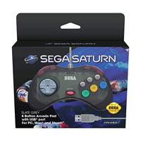 Retro-Bit - SEGA Saturn USB Controller (Slate Grey) - thumbnail