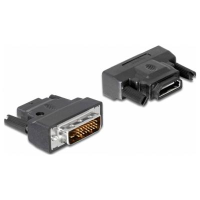 Delock 65024 DVI / HDMI Adapter [1x DVI-stekker 24+1-polig - 1x HDMI-bus] Zwart