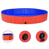 VidaXL Hondenzwembad inklapbaar 200x30 cm pvc rood - thumbnail