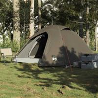 VidaXL Koepeltent 4-persoons waterdicht bruin - thumbnail