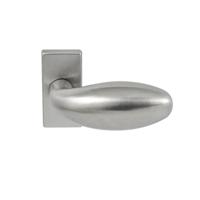 Hardbrass Knopkruk Golf op rechthoekig rozet - RVS - thumbnail