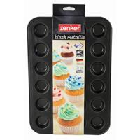 Zenker mini muffinbakvorm 24 stuks black metallic - thumbnail