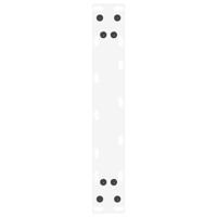 Bartafelpoten 2 st U-vormig 60x(100-101) cm staal wit - thumbnail