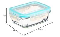 Set 3 Lunchboxen 5five Simply Smart Blauw Transparant Kristal 300 ml 690 ml 1000 L 800 g - thumbnail