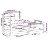 Tuinhoekbank met kussens en voetenbank - thumbnail