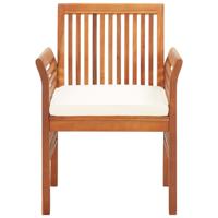 Tuinstoelen 4 st met kussens massief acaciahout - thumbnail