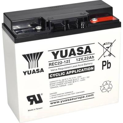 Yuasa REC22-12 Loodaccu 12 V 22 Ah Loodvlies (AGM) (b x h x d) 181 x 167 x 76 mm M5-schroefaansluiting Geringe zelfontlading, Onderhoudsarm, Cyclusbestendig Yuasa REC22-12 Loodaccu 12 V 22 Ah Loodvlies (AGM) (b x h x d) 181 x 167 x 76 mm M5-schroefaansluiting Geringe zelfontlading, Onderhoudsarm, Cyclusbestendig