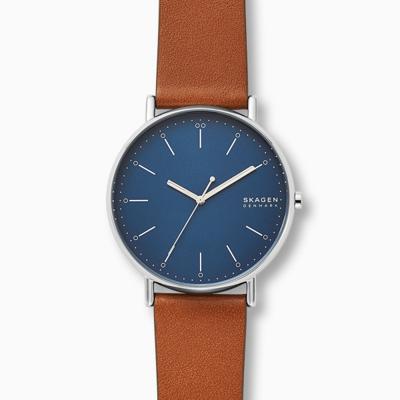 Horlogeband Skagen SKW6551 Leder Bruin 22mm