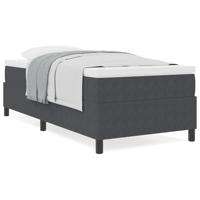 Boxspringbed met Matras in Donkergrijs - 100 x 200 cm, Corduroy Stof - thumbnail