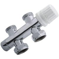 Riko Thermostatisch Onderblok Recht 3/4 Inch - Chroom - thumbnail