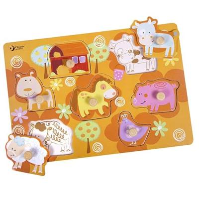 Classic World houten noppenpuzzel boerderij